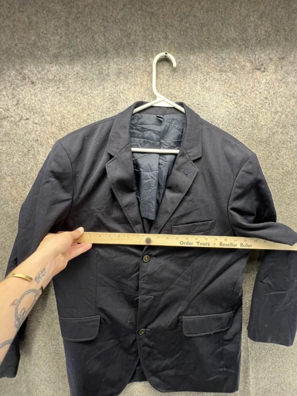 J.Crew Blazer Mens 44R Blue Two Button Sport Coat Jacket Casual Work Business - Picture 5 of 13